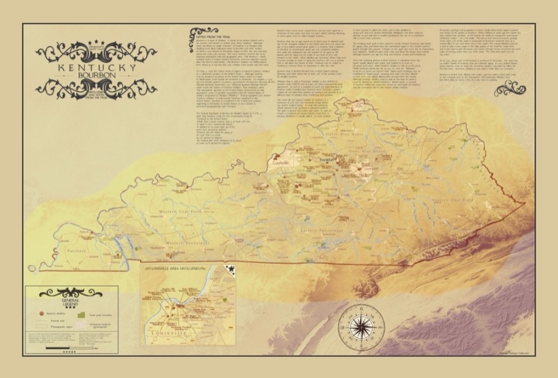 Kentucky Bourbon Map