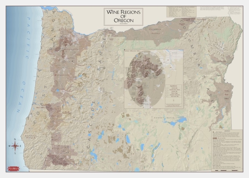 Wine Regions of Oregon Map