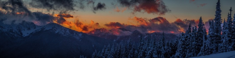 Winter Sunset at Hurricane RIdge